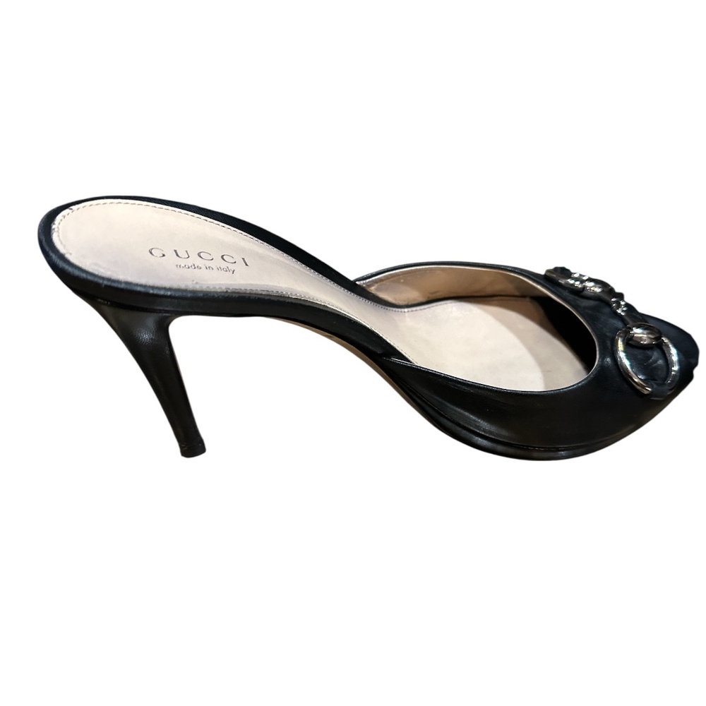 Authentic Black Gucci High Heels Sandals Size 38.5 - Picture 4 of 8